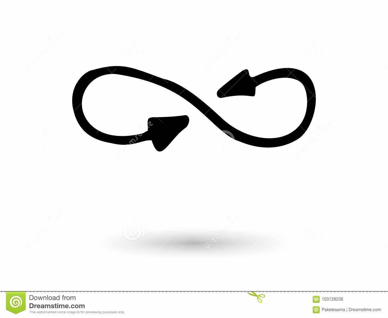 1300x1065 Free Vector Heart Outline Unique Infinity Symbol Arrowshand Drawn