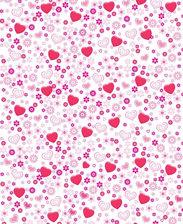 600x733 Pink Heart Shaped Flower Background Vector Free Download