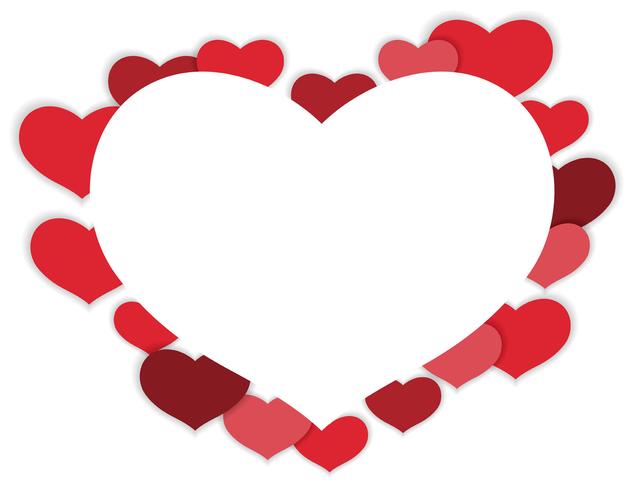 643x490 Valentine's Day Vector Heart Shaped Frame