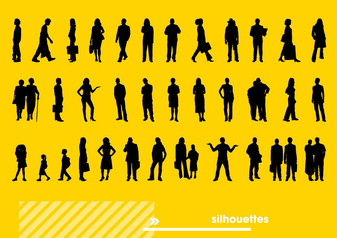 1136x802 Human Silhouettes Freevectors