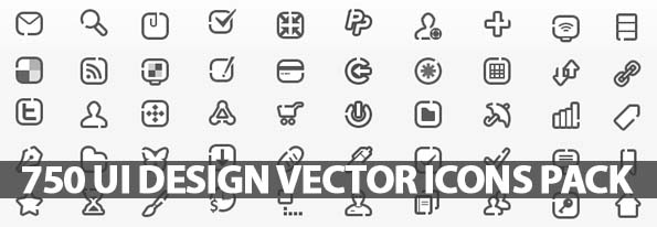 595x206 Ui Design Vector Icons Pack Icons Graphic Design Junction
