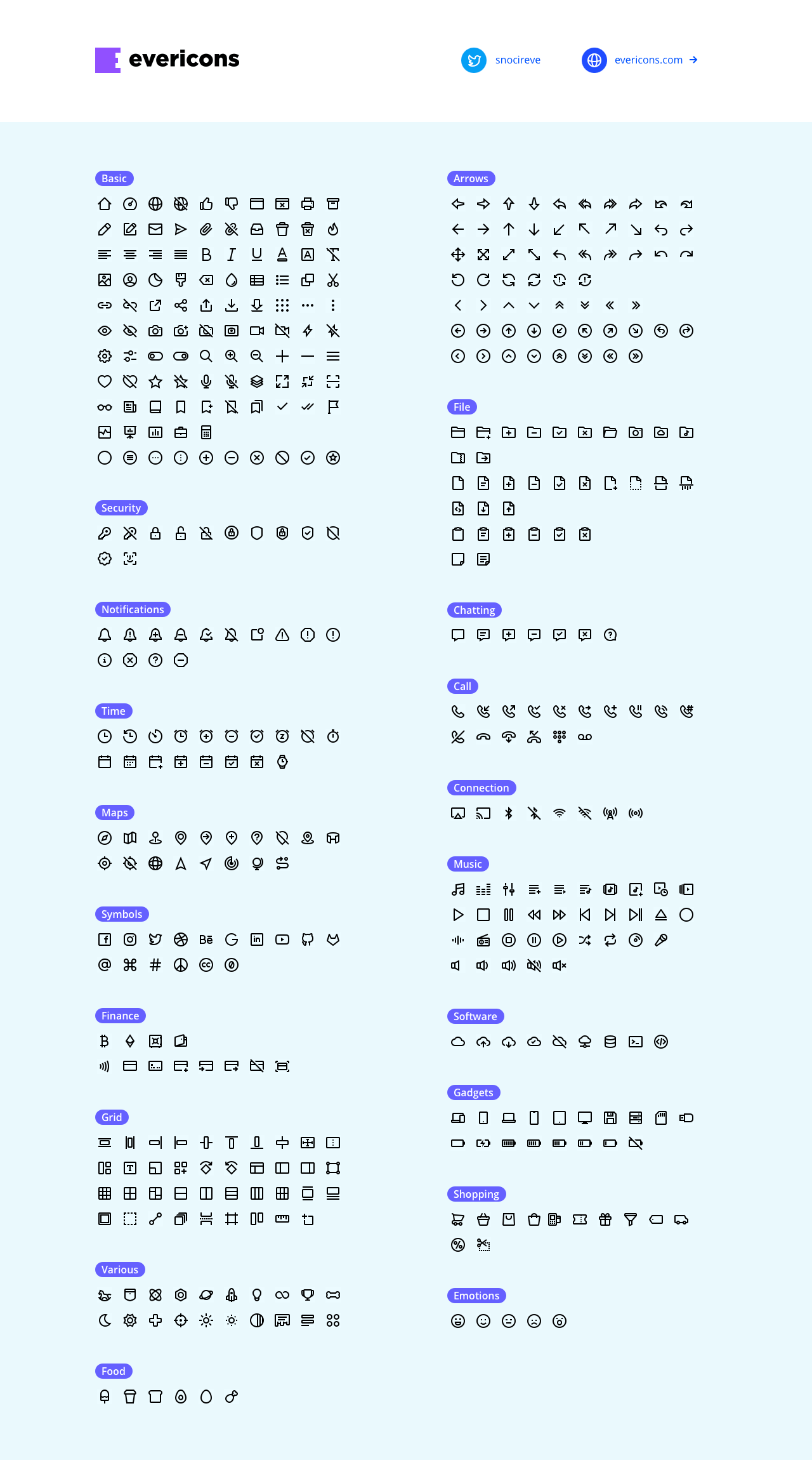 1280x2300 Evericons Free Vector Icon Collection Free Design Resources