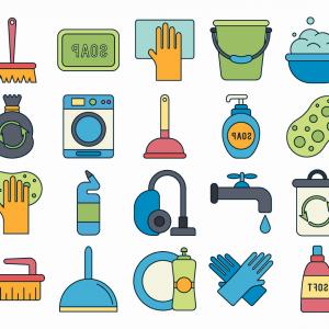 300x300 Cleaning Vector Icons Set On Gray Gm Hoodamathrun