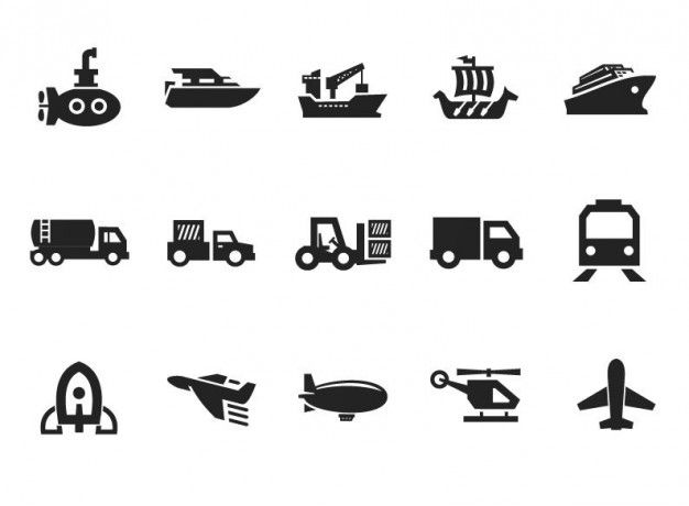 626x460 Free Transportation Icon Set Vector Cricut Vector Icons, Free