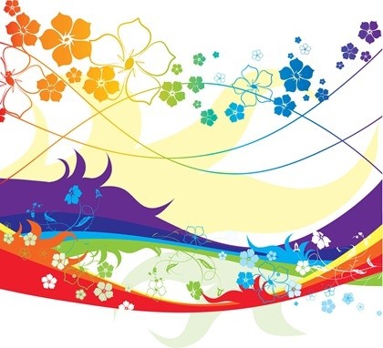 420x382 Free Colorful Flower Vector Illustration Free Vectors Ui Download