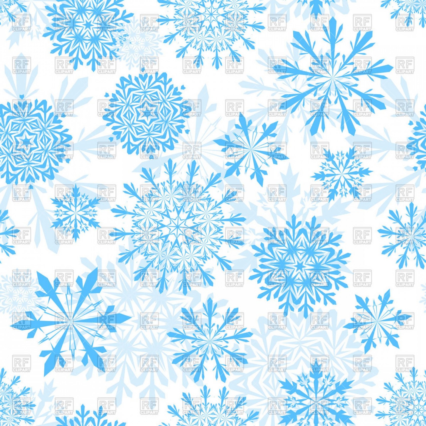 1728x1728 Free Snowflake Background Clipart Seamless Winter Background