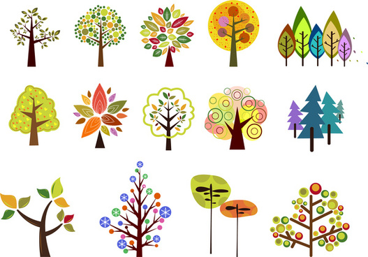 527x368 Vector Tree Buushes Illustrator Free Vector Download