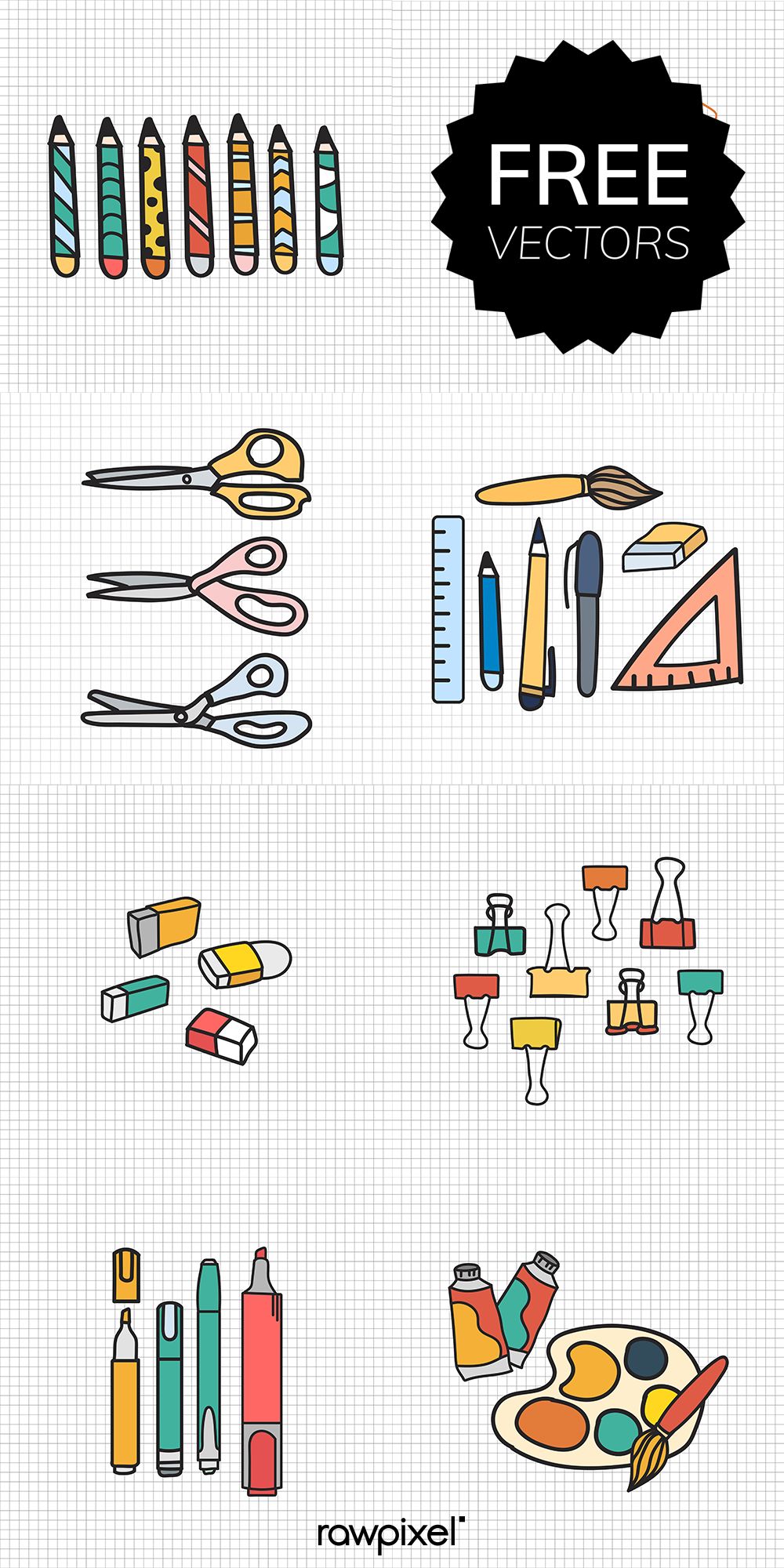 1000x2000 Download Free Vectors Of Stationery