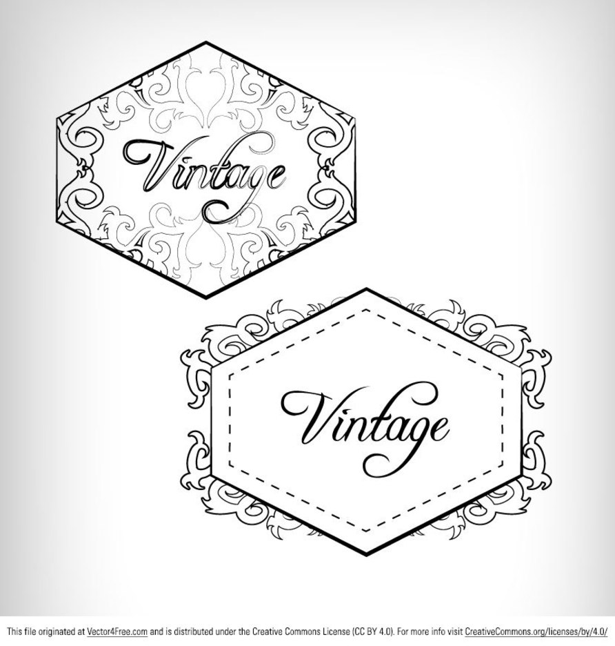 892x936 Free Vector Vintage Badge Designs