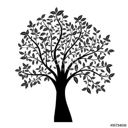 500x500 Tree Silhouette Stock Image And Royalty Free Vector
