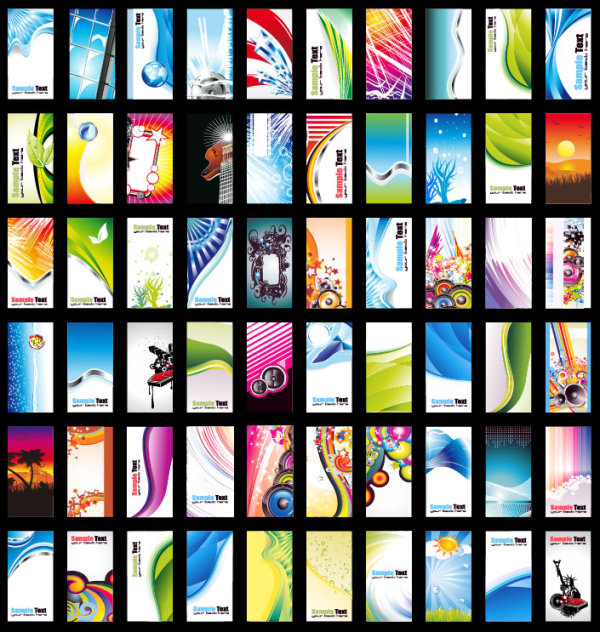 Collection Of Stylish Business Cards Design Elements Vector 600x632 Collection Of Stylish Business Cards Design Elements Vector