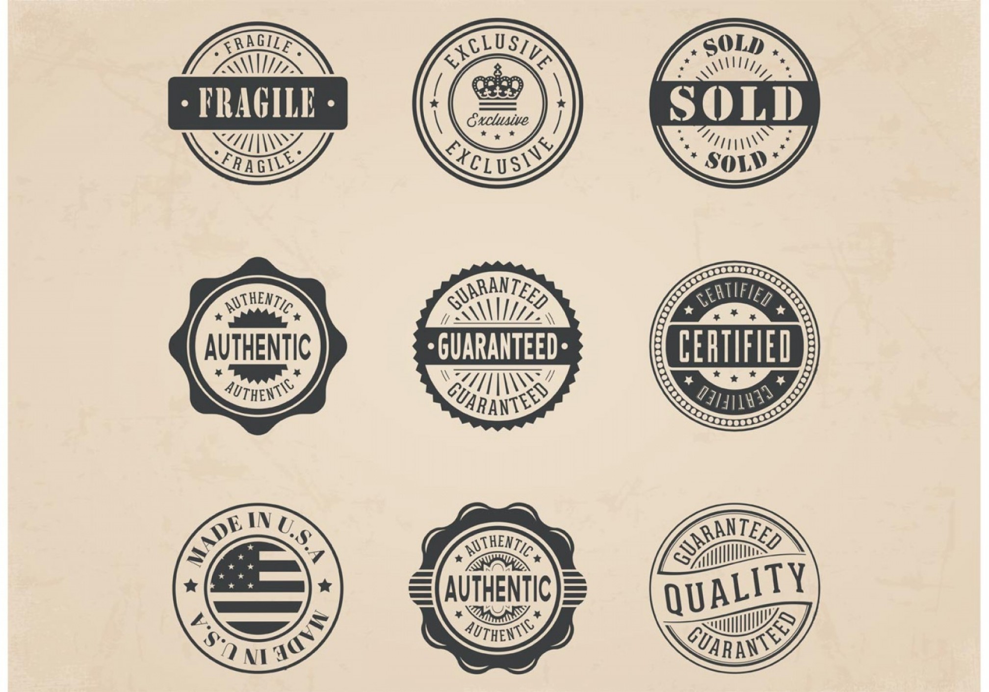Free Vector Commercial Stamp Badges Set Studiogrfx 2016x1411 Free Vector Commercial Stamp Badges Set Studiogrfx