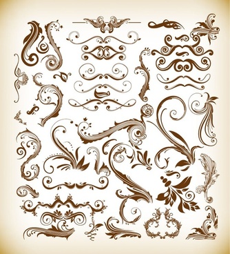 334x368 Vector Ornaments For Photoshop Free Vector Download