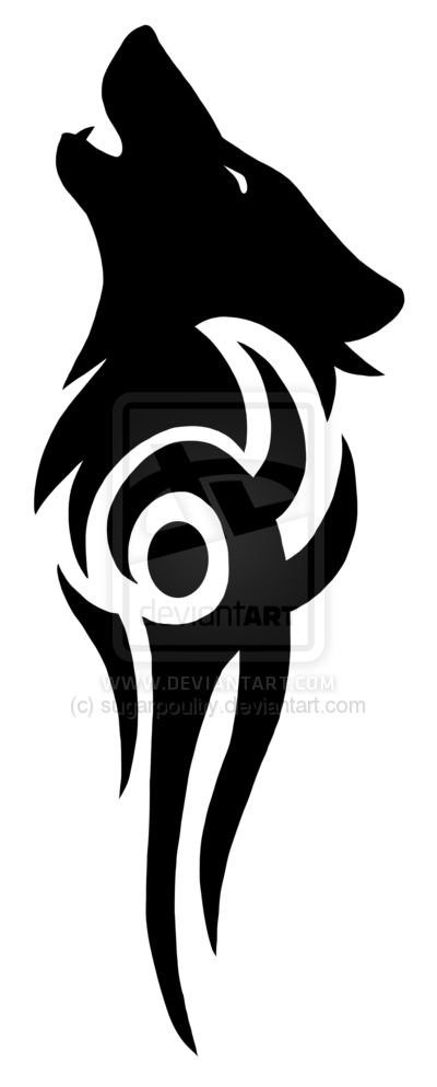 400x993 Collection Of Free Vector Wolf Tribal D