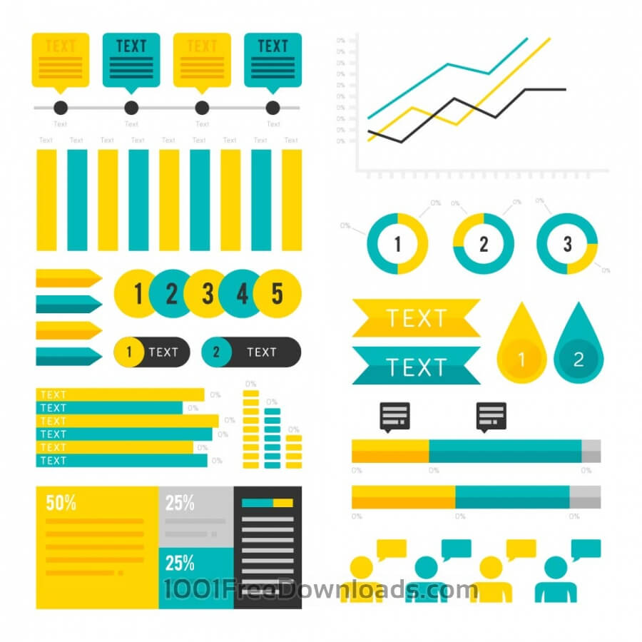 900x900 Free Vectors Infographic Assets Objects