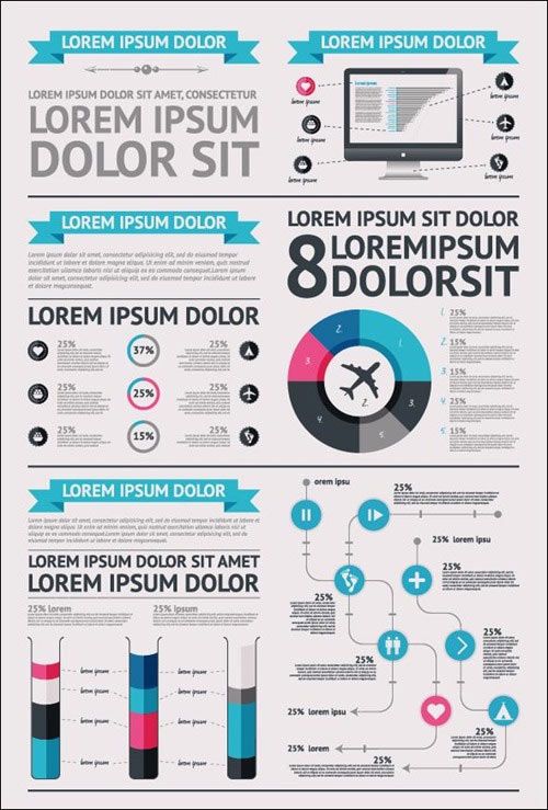 500x739 Free Vector Infographic Design Elements