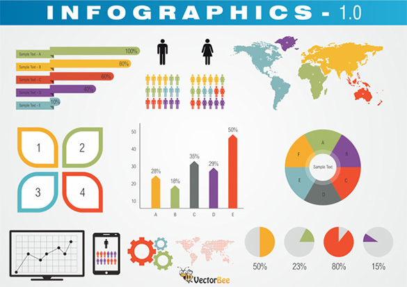 585x413 Free Infographic Design Templates