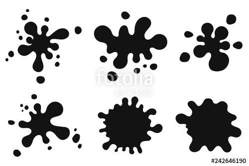 500x334 Grunge Blot Background Hand Drawn Paint Splatter Ink Drops Edge