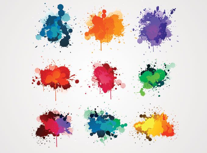 680x504 Colorful Ink Splash Vector