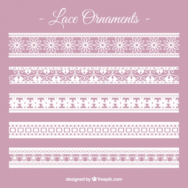 626x626 Lace Border Ornament Collection Vector Free Download