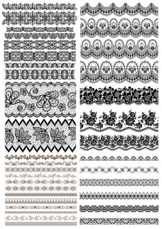 236x333 Free Vector Lace Border Free Dxf Vectors