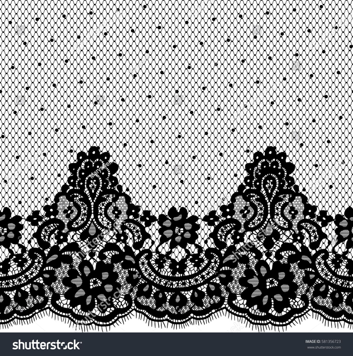 1500x1512 Seamless Black Vector Lace Pattern Crafts Pattern, Lace