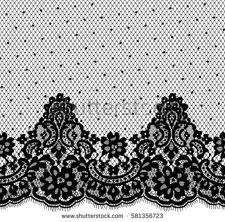 450x443 Seamless Black Vector Lace Pattern Lace Vector Pattern