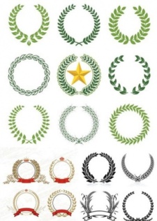 Laurel Wreaths Pattern Design 225x316 Laurel Wreaths Pattern Design