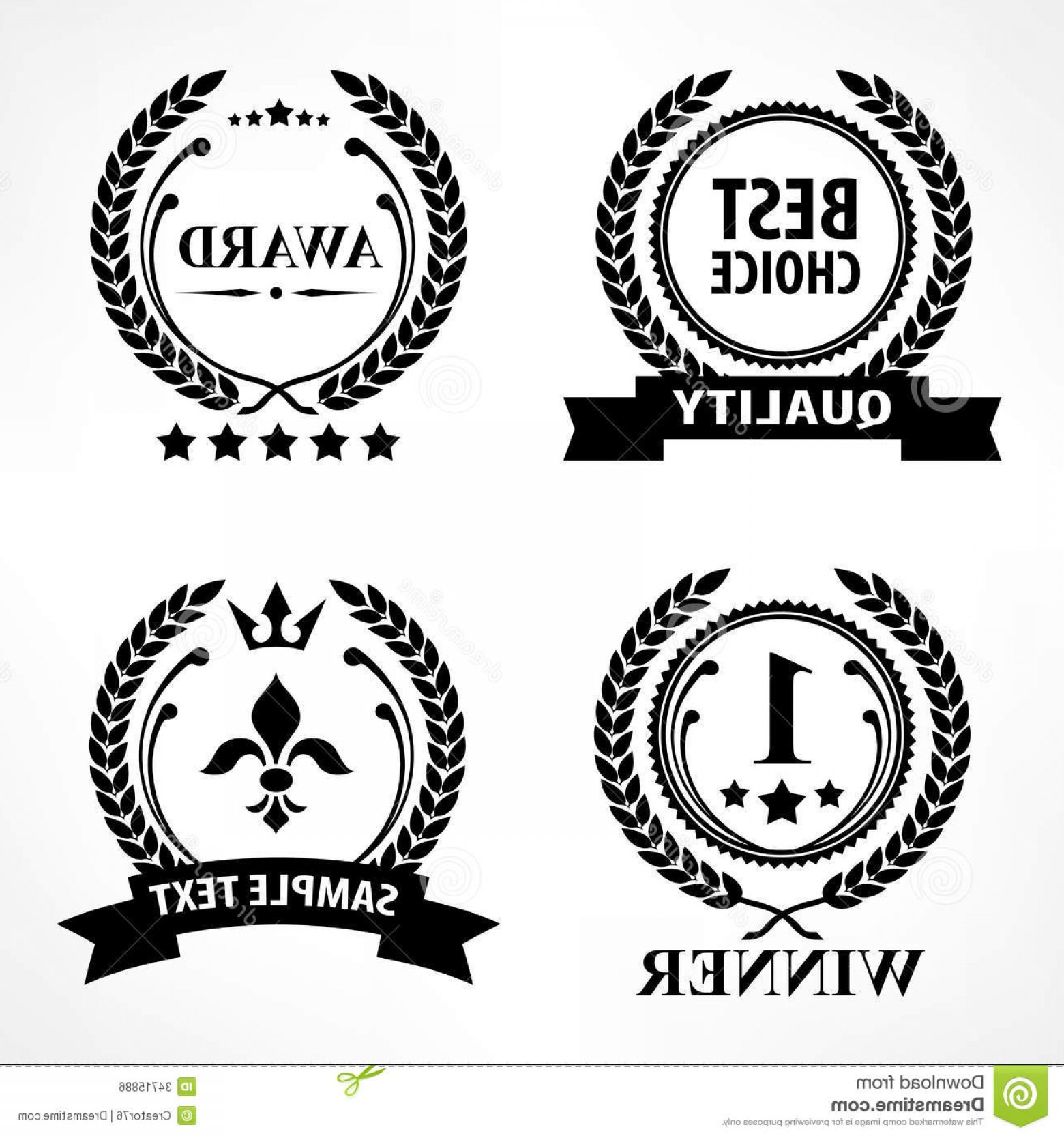 Royalty Free Stock Photos White Floral Laurel Wreath Vector Set 1560x1668 Royalty Free Stock Photos White Floral Laurel Wreath Vector Set