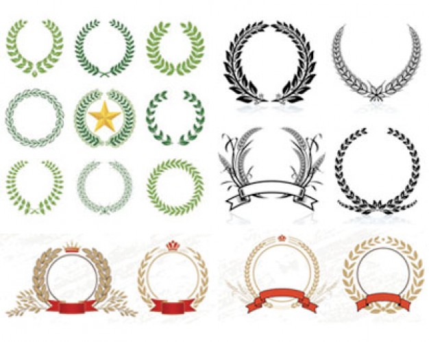 Stock Vector Laurel Wreaths Pattern Design 626x499 Stock Vector Laurel Wreaths Pattern Design