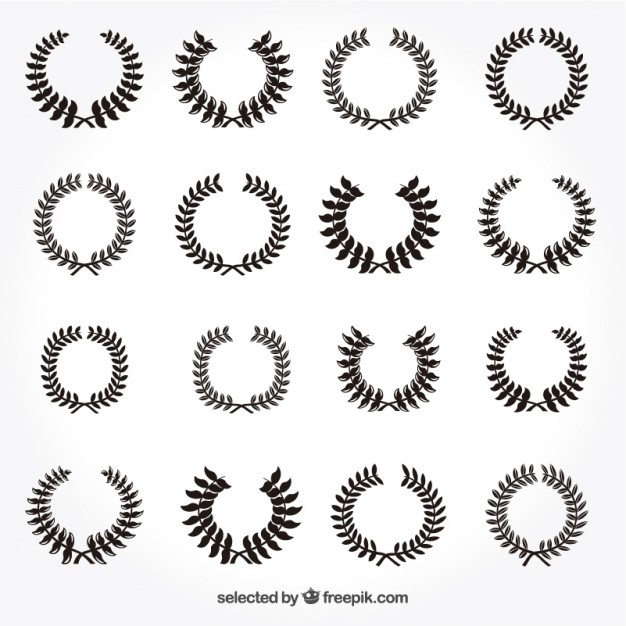 Variety Of Laurel Wreaths Vector Free Download 626x626 Variety Of Laurel Wreaths Vector Free Download