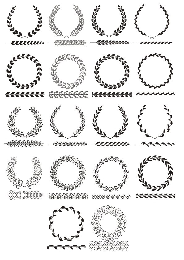 Vector Laurel Wreath Vector Art Free Vector Cdr Download 595x842 Vector Laurel Wreath Vector Art Free Vector Cdr Download