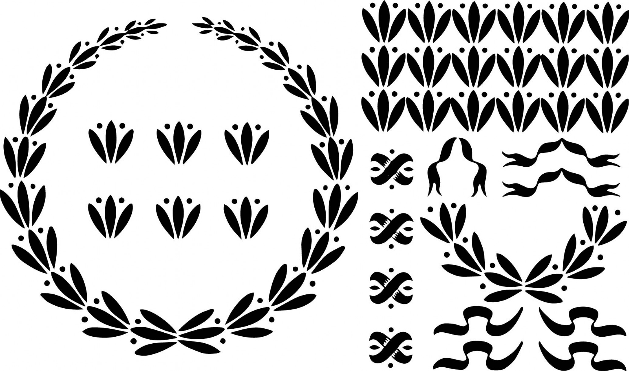 Free Vintage Clip Art Laurel Wreath Ribbons Soidergi 2067x1220 Free Vintage Clip Art Laurel Wreath Ribbons Soidergi