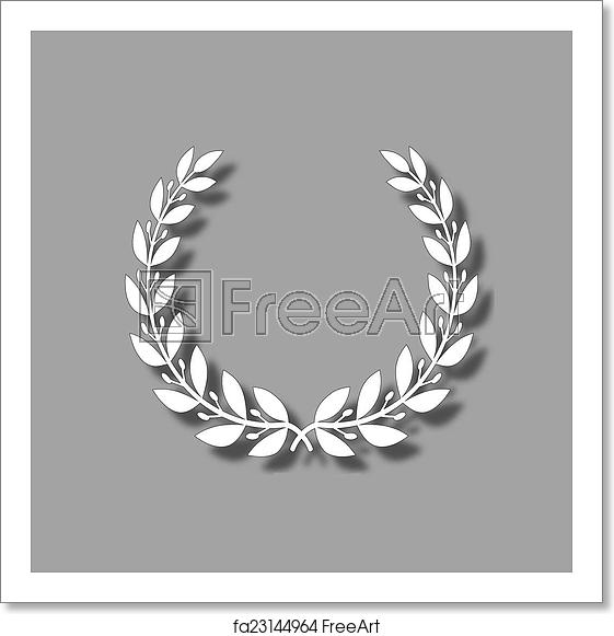 Free Art Print Of Laurel Wreath Vector Laurel Wreath On Grey 561x581 Free Art Print Of Laurel Wreath Vector Laurel Wreath On Grey