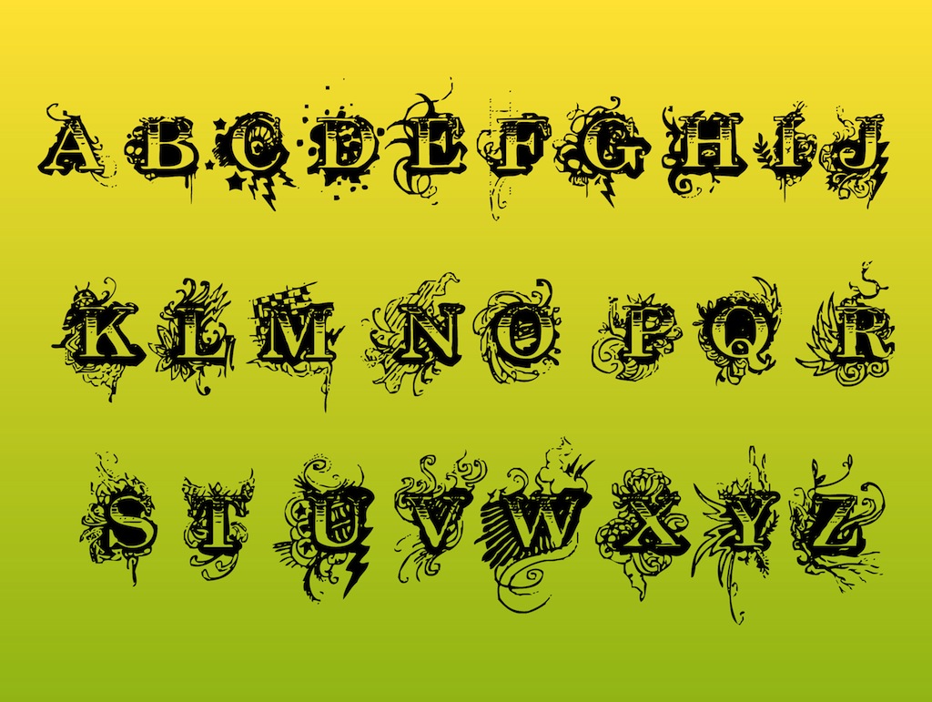 1024x771 Cool Letters Vector Art Graphics