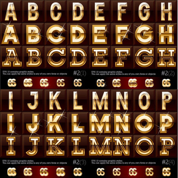 368x368 Gold Letters Vector Free Vector Download