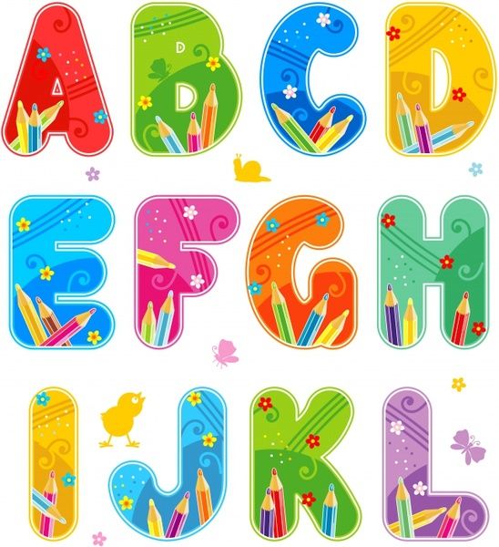548x600 Vector Colorful Font Design Alphabet Free Vector In Encapsulated