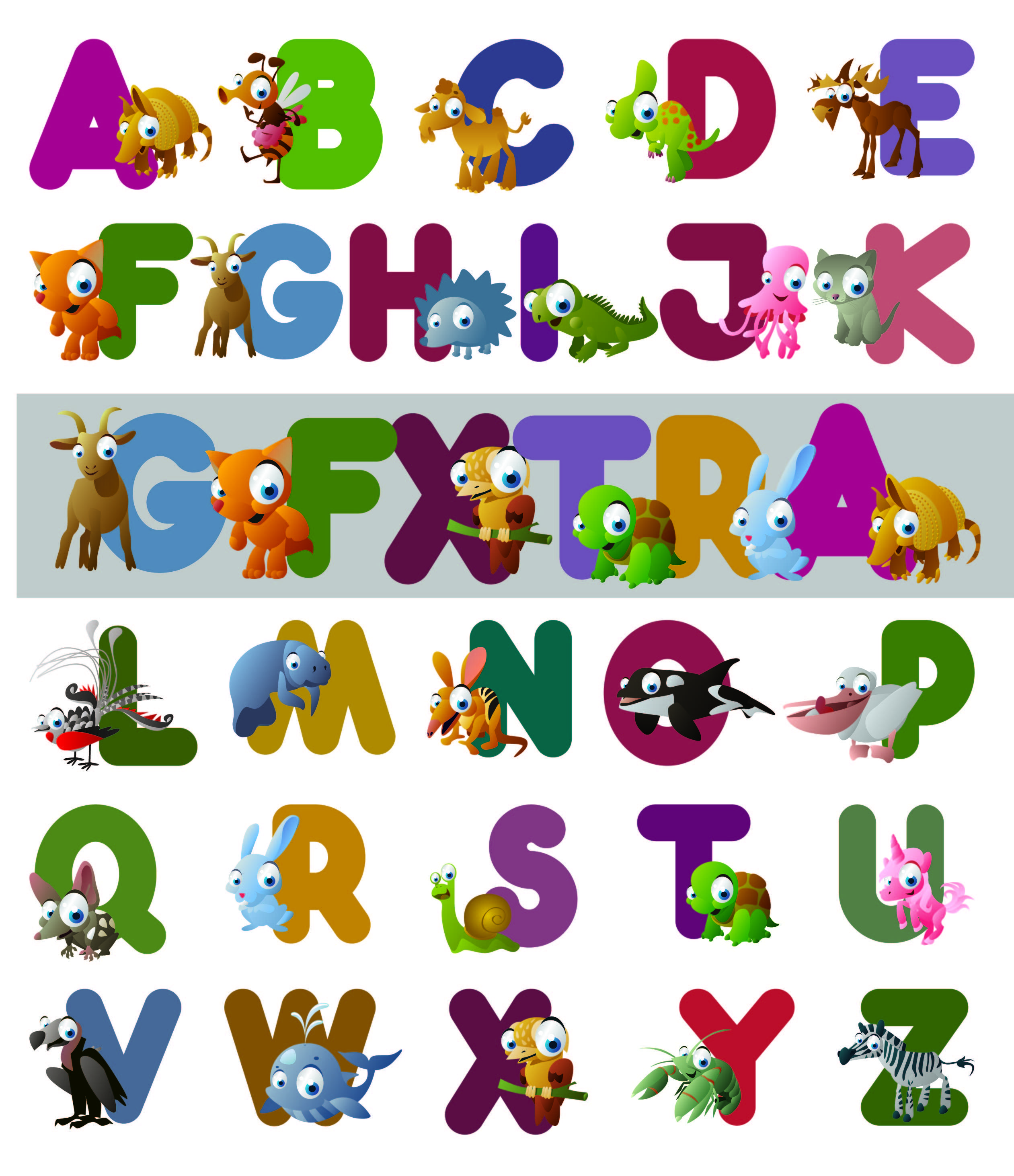 2522x2925 Free Vector Cartoon Letters Vector Letter Vector
