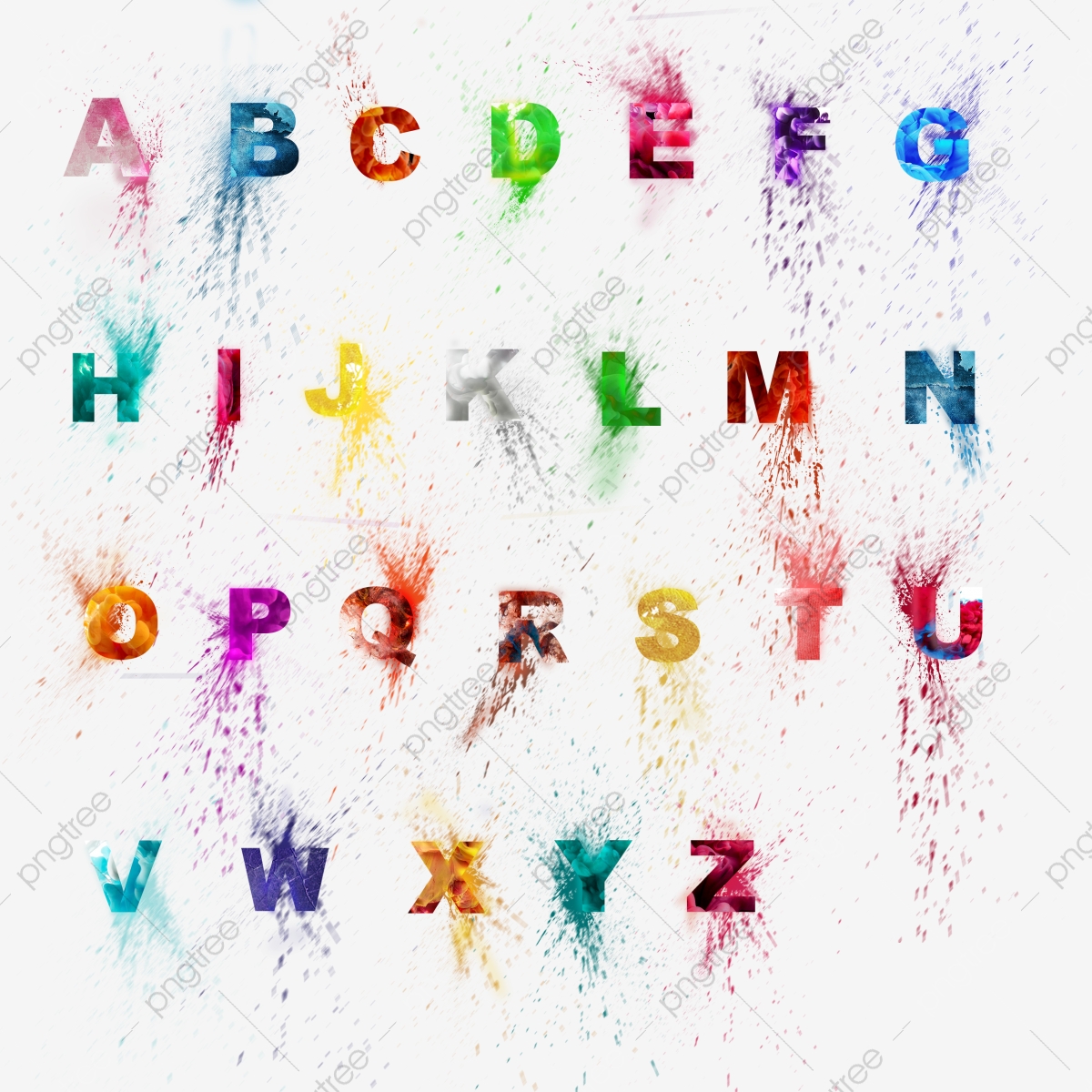 1200x1200 Color Letter Vector, Color Vector, Letter Vector, Color Letters