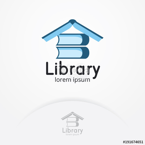 500x500 Library Logo Design Books Vector Illustration For Homeschooling