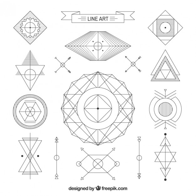 Line Art With Abstract Shapes Vector Free Download 626x626 Line Art With Abstract Shapes Vector Free Download