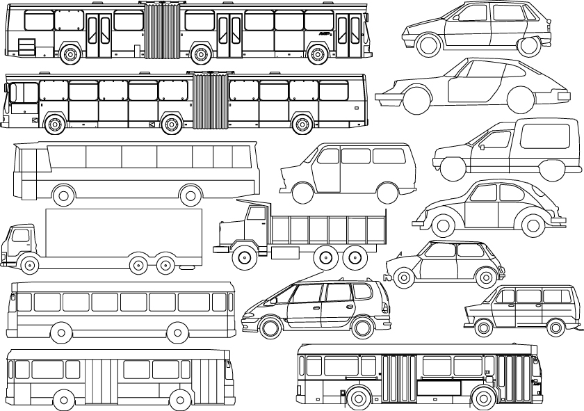 Line Drawing All Kinds Of Automotive Bus 840x591 Line Drawing All Kinds Of Automotive Bus