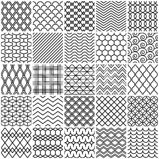 Set Of Simple Lines Patterns Drawing In Line Design 556x556 Set Of Simple Lines Patterns Drawing In Line Design