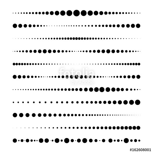 500x500 Lines Made Of Dots For Brushes, Decorative Elements, Dividing