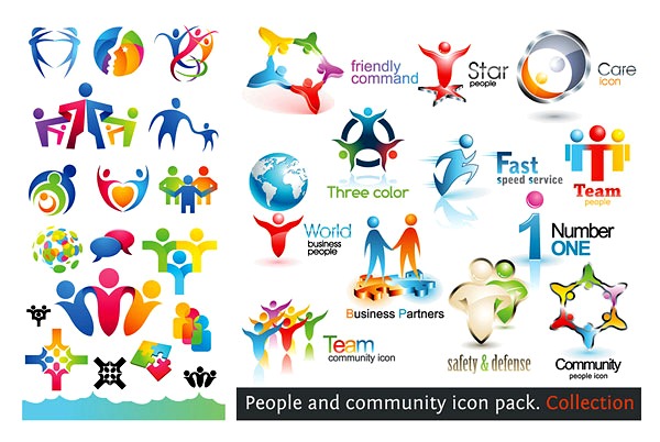 600x402 Variety Abstract Character Logo Design Vector Material My Free