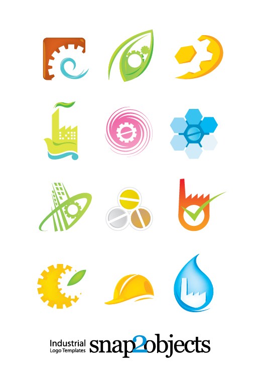 518x771 Free Vector Industrial Logo Template