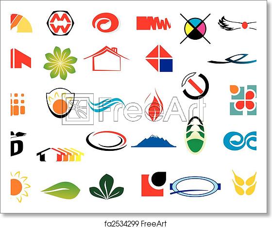 560x470 Free Art Print Of Vector Logo Elements Different Logo Elements