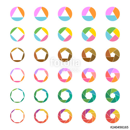 500x500 Icon Elements, Logo Element, Camera Shutter, Graphic Object