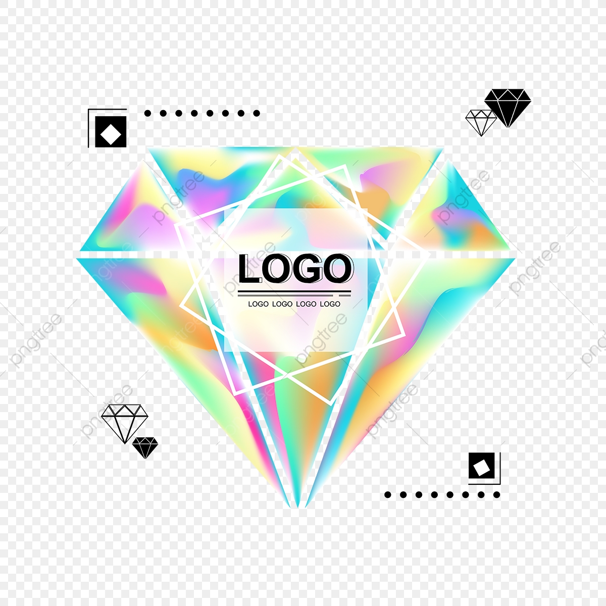 1200x1200 Color Diamond Logo Elements, Diamond, Logo, Color Png And Vector