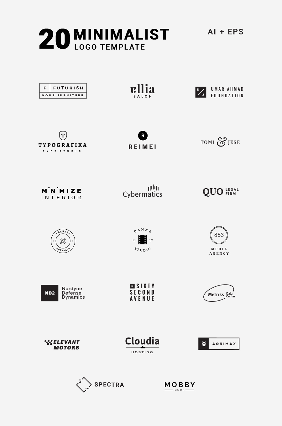 900x1358 Free Minimal Vector Logo Templates On Behance